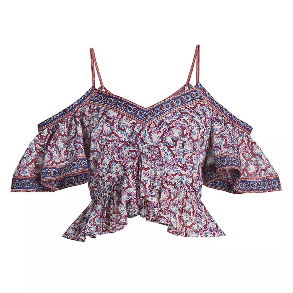 Isabel Marant Off-The-Shoulder Paisley Top - Med - NWT